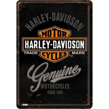 Открытка Nostalgic-Art "Harley-Davidson - Genuine" 10x14 (10124)