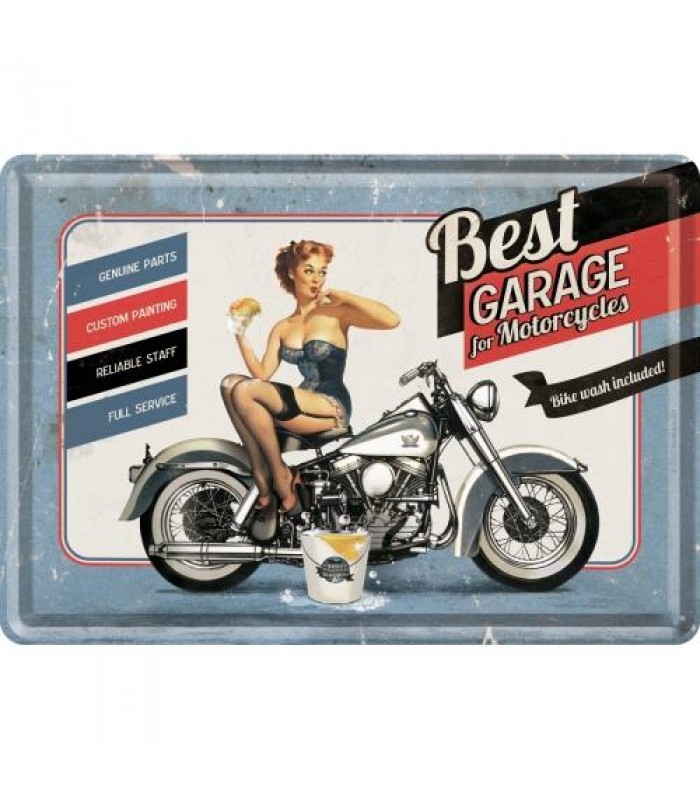 Открытка Nostalgic-Art "Best Garage - Blue" 10x14 (10182)