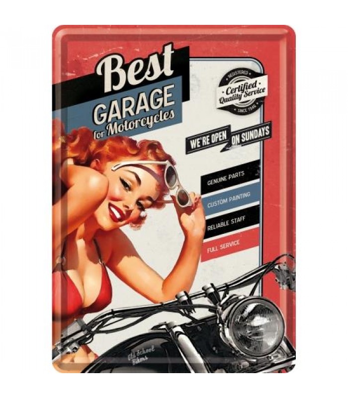 Открытка Nostalgic-Art "Best Garage - Red" 10x14 (10229)