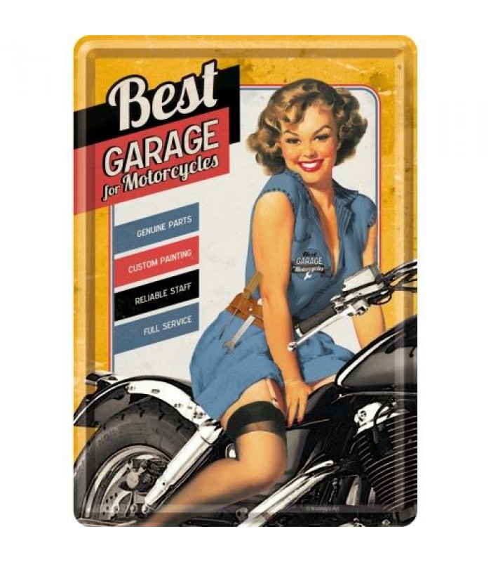Открытка Nostalgic-Art "Best Garage - Yellow" 10x14 (10236)