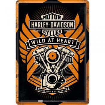 Открытка Nostalgic-Art "Harley-Davidson - Wild At Heart" 10x14 (10292)