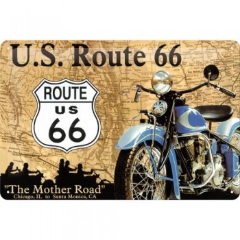 Табличка Nostalgic-Art "Route 66 - Map" 20x30 (20208)