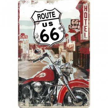 Табличка Nostalgic-Art "Route 66 - Lone Rider" 20x30 (22164)