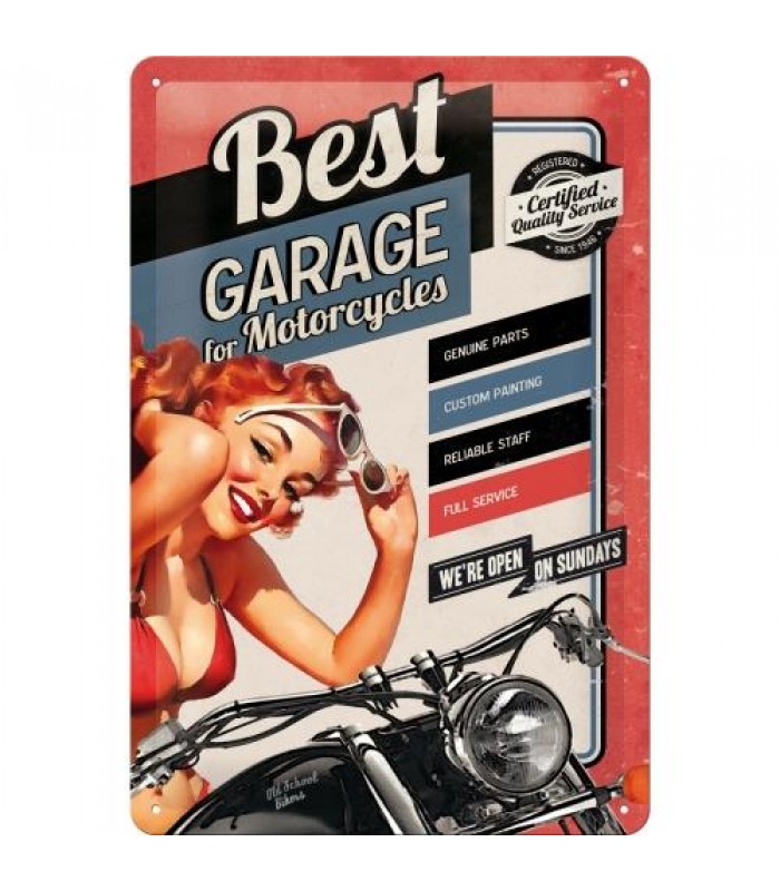 Табличка Nostalgic-Art "Best Garage - Red" 20x30 (22181)