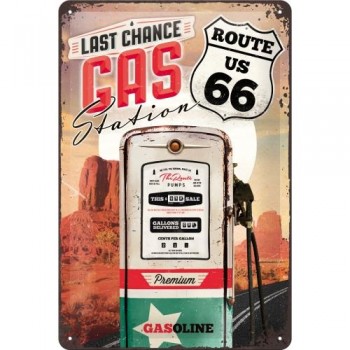 Табличка Nostalgic-Art "Route 66 - Gas Station" 20x30 (22215)