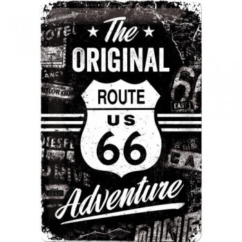 Табличка Nostalgic-Art "Route 66 - The Original Adventure" 20x30 (22224)