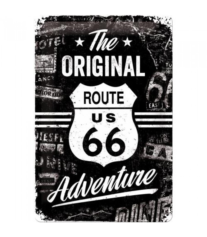 Табличка Nostalgic-Art "Route 66 - The Original Adventure" 20x30 (22224)
