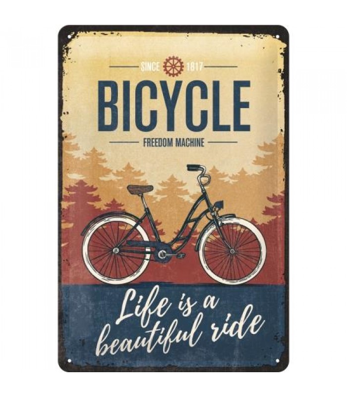Табличка Nostalgic-Art "Bicycle Beautiful Ride" 20x30 (22293)
