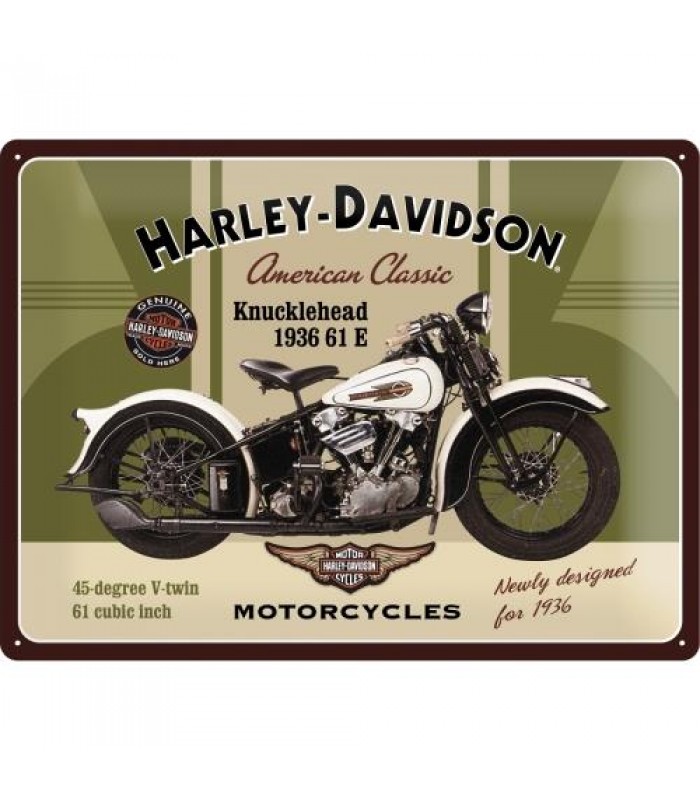 Табличка Nostalgic-Art "Harley-Davidson - Knuclehead" 30x40 (23127)