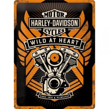 Табличка Nostalgic-Art "Harley-Davidson - Wild At Heart" 30x40 (23222)