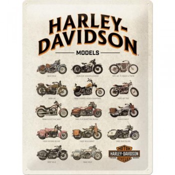 Табличка Nostalgic-Art "Harley-Davidson - Models" 30x40 (23233)