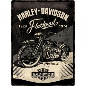 Табличка Nostalgic-Art "Harley-Davidson - Flathead" 30x40 (23247)