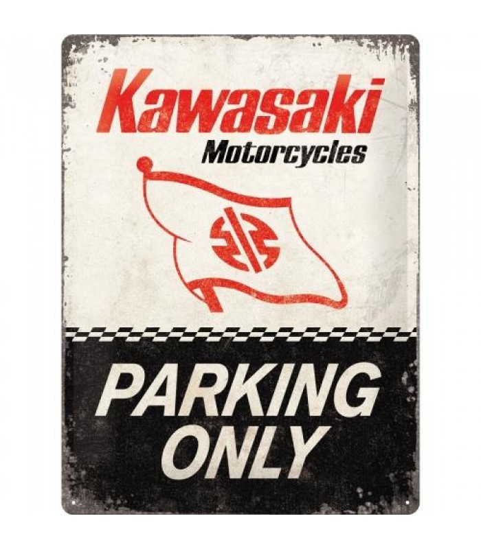 Табличка Nostalgic-Art "Kawasaki - Parking Only" 30x40 (23260)