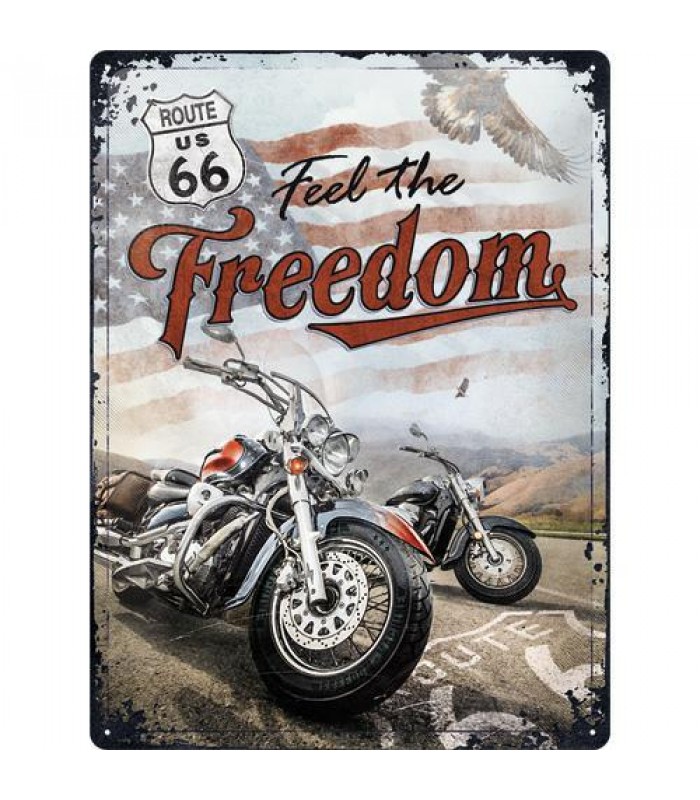 Табличка Nostalgic-Art Route 66 - Freedom 30x40 (23284)