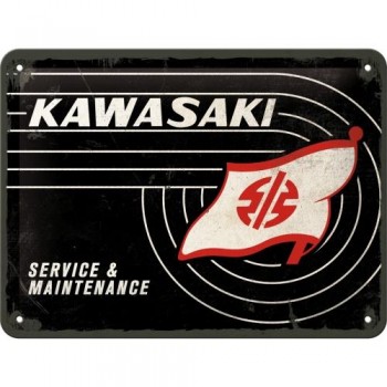 Табличка Nostalgic-Art "Kawasaki - Tank Logo" 15x20 (26232)