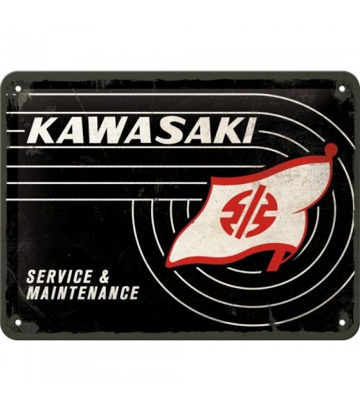 Табличка Nostalgic-Art "Kawasaki - Tank Logo" 15x20 (26232)