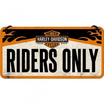 Вывеска на шнурке Nostalgic-Art "Harley-Davidson - Riders Only" (28003)