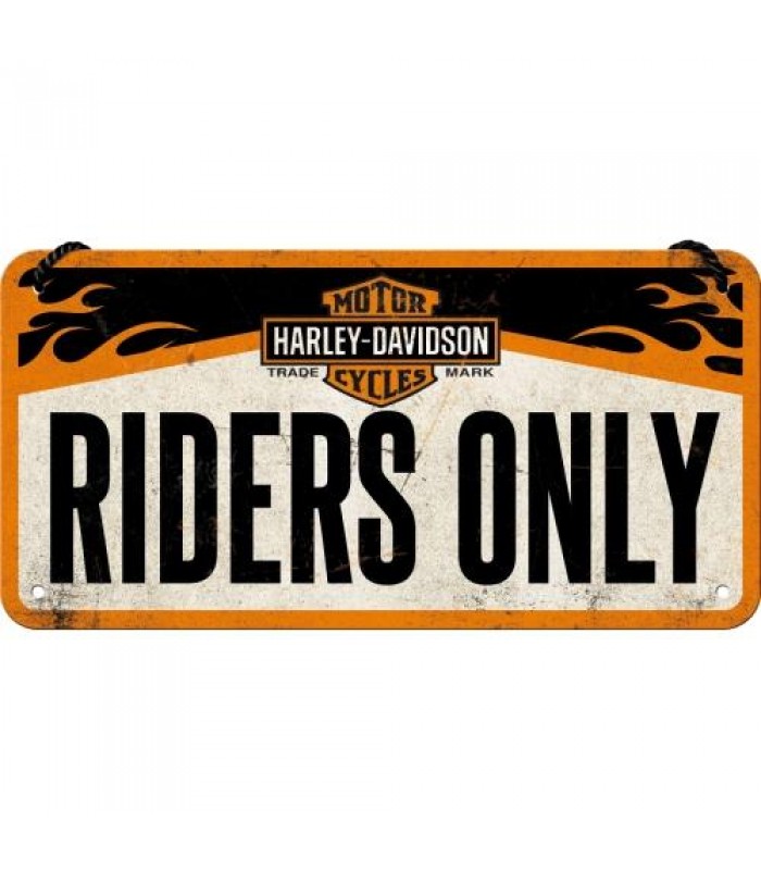 Вывеска на шнурке Nostalgic-Art "Harley-Davidson - Riders Only" (28003)