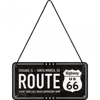 Вывеска на шнурке Nostalgic-Art "Highway 66" (28025)