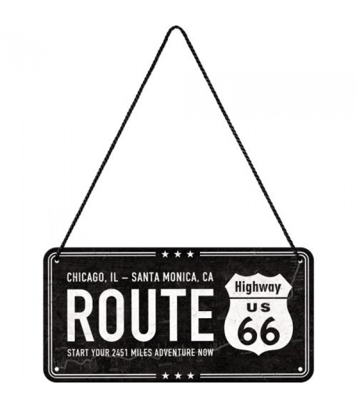 Вывеска на шнурке Nostalgic-Art "Highway 66" (28025)