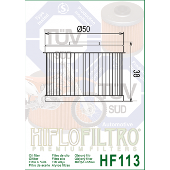 Фильтр масляный HIFLOFILTRO HF113
