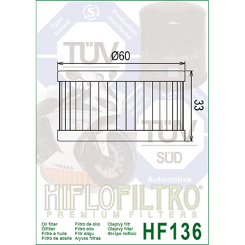 Фильтр масляный HIFLOFILTRO HF136