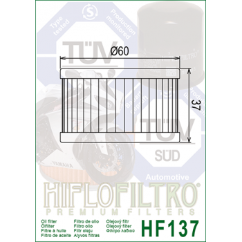 Фильтр масляный HIFLOFILTRO HF137