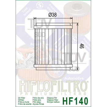 Фильтр масляный HIFLOFILTRO HF140 = HF140RC