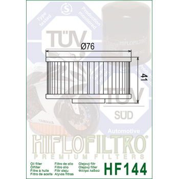 Фильтр масляный HIFLOFILTRO HF144