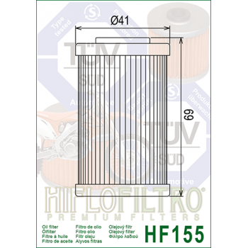 Фильтр масляный HIFLOFILTRO HF155 = HF155RC