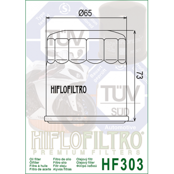 Фильтр масляный HIFLOFILTRO HF303