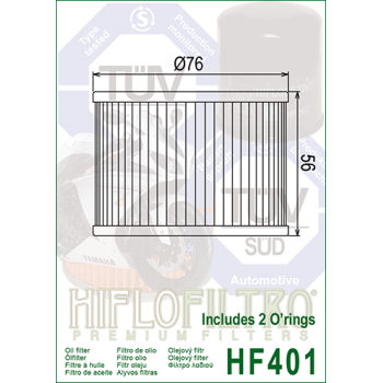 Фильтр масляный HIFLOFILTRO HF401