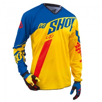 Джерси SHOT SYSTEM blue yellow